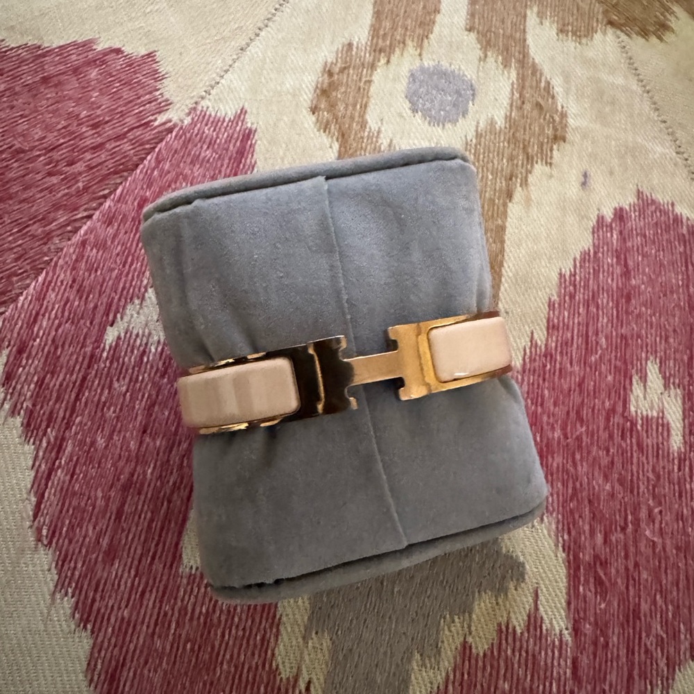 H Gold and Tan Bracelet